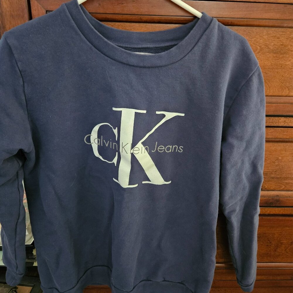 Calvin Klein Jeans Blue Women's Sweatshirt - Size Medium